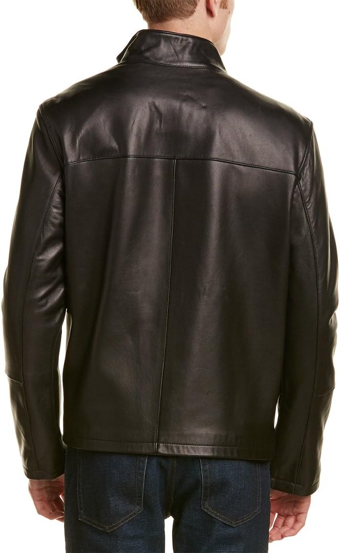 mens smooth leather moto jacket